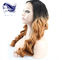 Unverarbeitete Jungfrau-brasilianische volle Spitze-Perücken-Menschenhaar Ombre-Farbe fournisseur