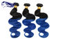 Körper-Welle blaue Peruaner-Haar-Webart-Bündel des Ombre-Farbhaar-100 fournisseur