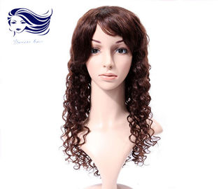 China Tiefes Menschenhaar-volle Spitze-Perücken der Wellen-100 mit dem Baby-Haar-Brasilianer-Haar distributeur