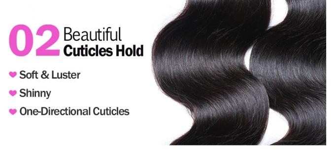 100 Jungfrau-malaysische Haar-Erweiterungen, die freier Körper-Webart verschütten