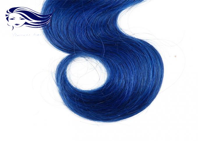 Körper-Welle blaue Peruaner-Haar-Webart-Bündel des Ombre-Farbhaar-100