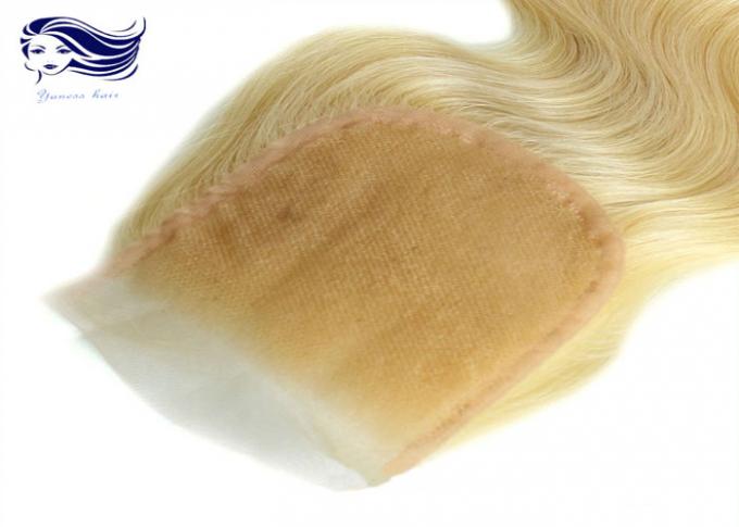 Blonde Remy-Spitzenoberteil-Schließungs-Körper-Wellen-brasilianischer Haar-Freistil