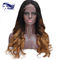 Unverarbeitete Jungfrau-brasilianische volle Spitze-Perücken-Menschenhaar Ombre-Farbe fournisseur