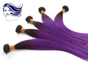 China 20 Zoll-purpurrote brasilianische gerades Haar-Webart Ombre-Farbe für Brunettes usine