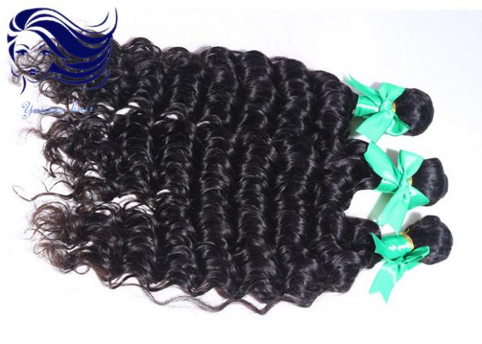 Lösen Sie tief Wellen-Menschenhaar-natürliche Haar-Erweiterungen für schwarze Frauen 